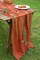 Fall Table Runner Gauze Cheesecloth 120 Inch 10 FT Rustic Burnt Orange Cheese Cloth Table Runner for Wedding Baby Bridal Shower Party Rustic Boho Sheer Centerpiece Home Decorations
